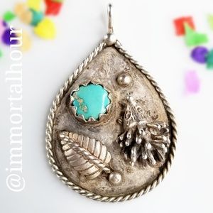 Sterling Silver Hedgehog Turquoise Native American